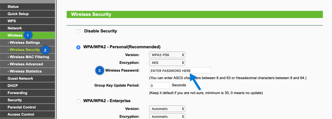 Change Router Password